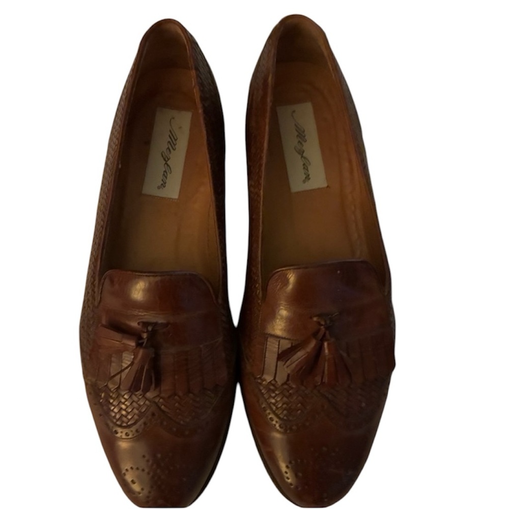 Mezlan Dark Brown Leather Tassel Loafers